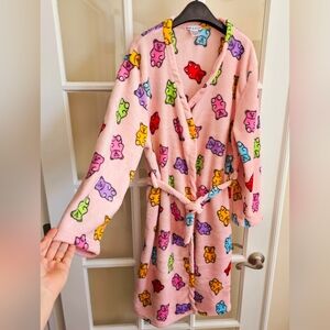 Em & Alfie Gummy Bear Robe 2XL Juniors Plush Fleece Loungewear